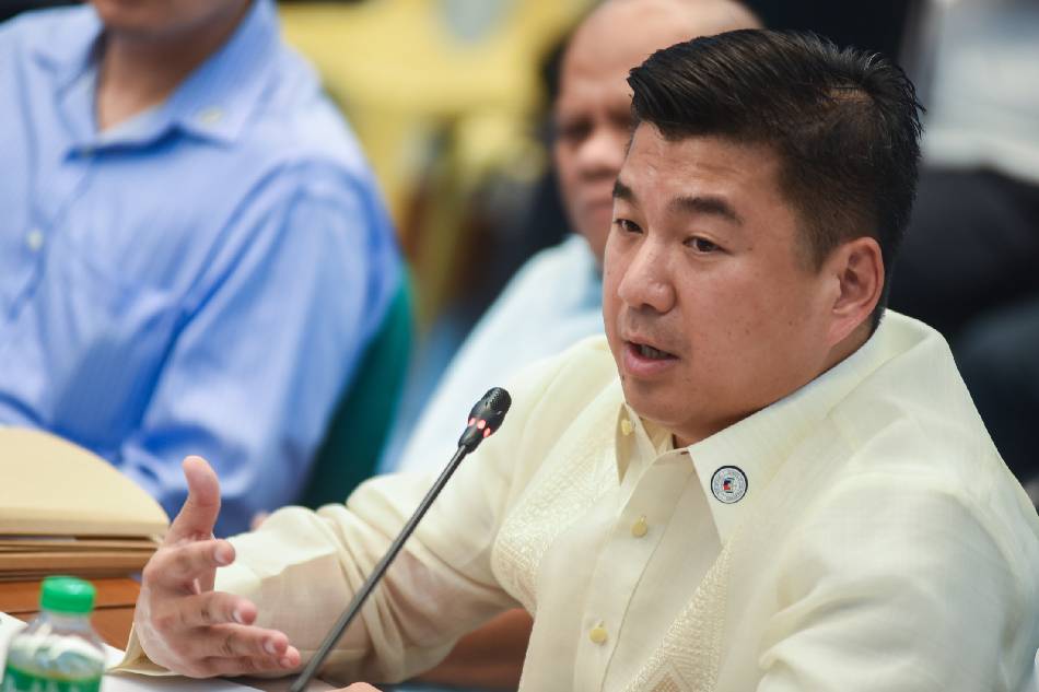 Businessman  Dennis  Uy  during  the  Senate  hearing  on  the  third  telco  in  the  country  on  January  24, 2019. George  Calvelo, ABS-CBN  News