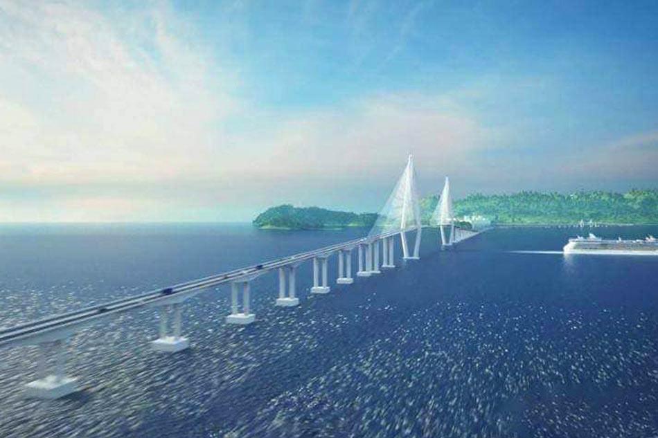 Rendering  of  the  planned  Bataan-Cavite  Interlink  Bridge  Project. DPWH  Facebook  page