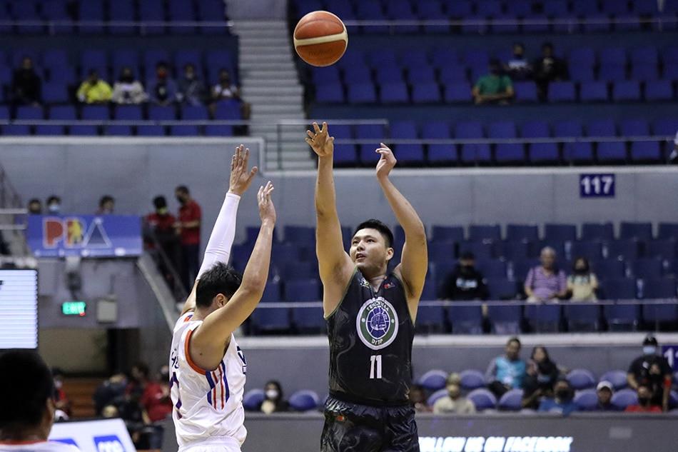 TerraFirma  big  man  Isaac  Go  is  out  for  the  year  after  suffering  a  major  knee  injury. PBA  Images.